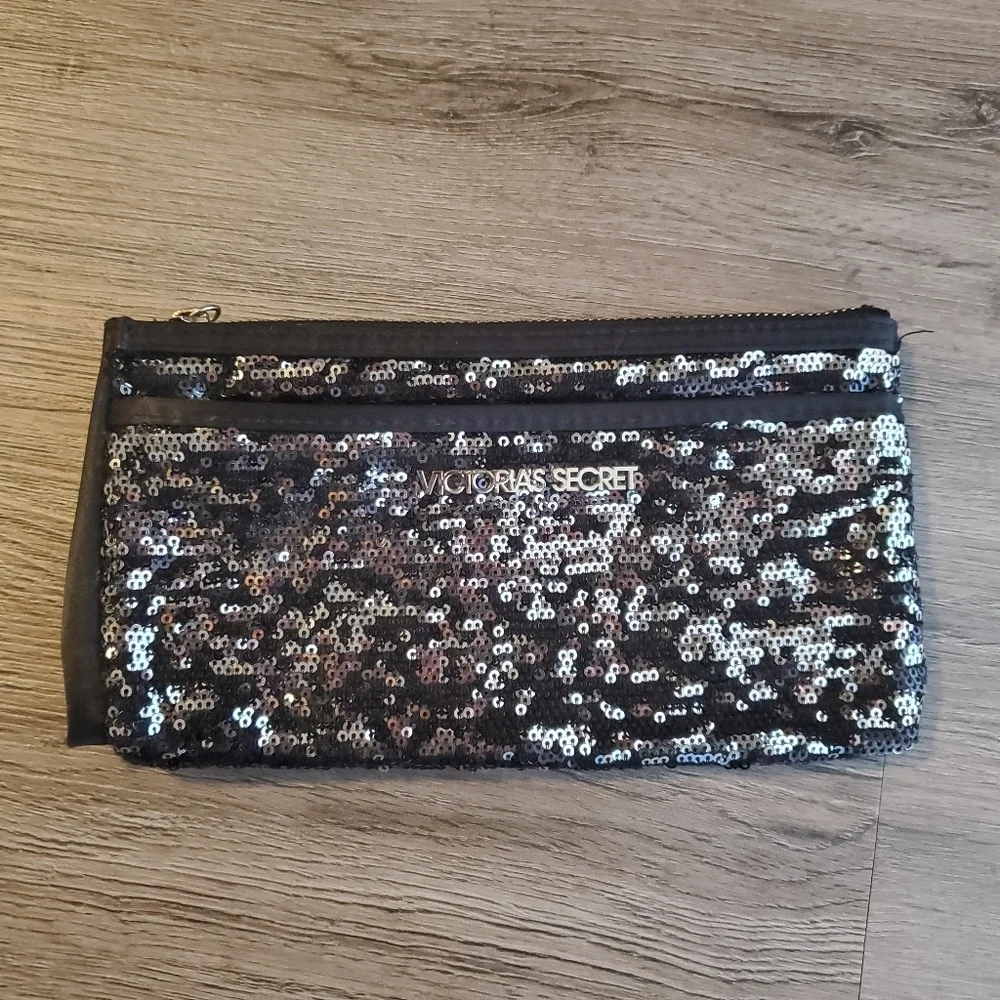 Victoria's Secret Satin & Sequin Pouch